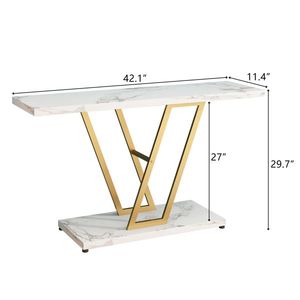Consolle Moderna da Ingresso da 42 Pollici, Tavolo Stretto in Stile Industriale per Corridoio e Soggiorno - Sostituisce il Codice 50627609 - Product Image 4