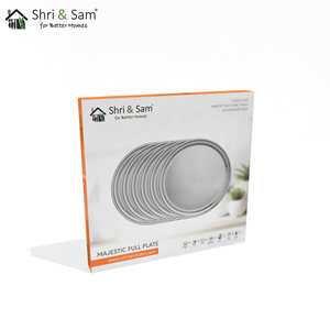 Majestic Lot de 6 assiettes complètes en acier inoxydable Plats et assiettes - Product Image 3