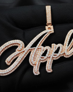 Colgante de Letra de Plata de Ley 925 Bicolor con Moissanita VVS, Estilo Hip Hop Iced Out, Dijes Personalizados con Iniciales y Nombres - Product Image 1