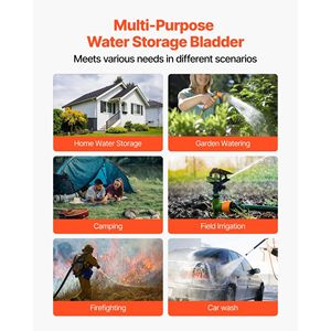 Serbatoio Contenitore d'Acqua in PVC Grande Capacità 540L (142.7 Galloni) - Sacca Morbida Pieghevole 1000D per Idratazione - Product Image 6