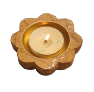 เชิงเทียนสำหรับตกแต่งบนแท็บแท่นวางเทียนทำด้วยมือสีดำอินเดีย - Product Image 2