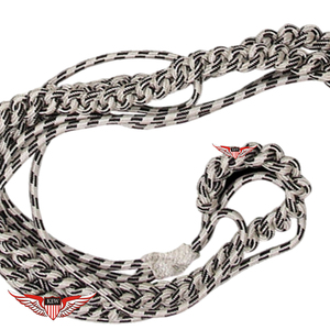 Aiguillette en argent torsadée avec embout métallique argenté - Product Image 3