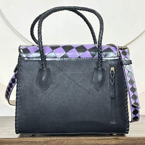 Bolso Tote de Cuero Vacuno con Diseño a Cuadros, Gran Capacidad, Última Moda, Bolso de Hombro, Regalo para Mujer - Product Image 6