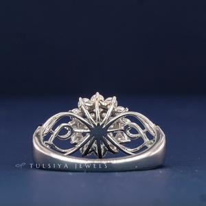 Anillo de Diamante Cultivado en Laboratorio con Corte Redondo de Oro de 14K para Mujer, Joyería Fina Ecológica, Elegante Anillo de Compromiso y Boda - Product Image 6