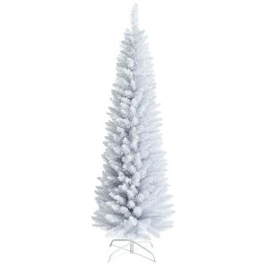 Albero di Natale Artificiale Sottile Non Illuminato da 1,8 m con Supporto in Metallo per Interni - Product Image 4
