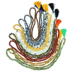 Chapelet de perles en pierres précieuses naturelles, perles de cristal, chapelet de prière Mala, provenant du fabricant à un prix très bas - Product Image 1