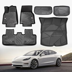 Set di 6 Tappetini Impermeabili Antiscivolo in TPE per Tesla Model Y 2021-2022, Copertura Completa per Auto - Product Image 1