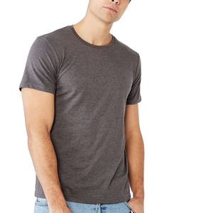T-shirt homme OEM 2021 T, nouveau style élégant, rose rouge, col rond, 100% coton, uni, pour homme/garçon - Product Image 1