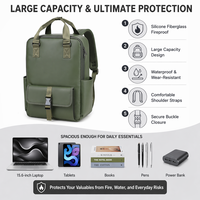 Sac à dos de voyage grande capacité, ignifuge et imperméable, avec logo personnalisé, multi-poches, pour ordinateur portable, idéal pour les trajets professionnels - Vente chaude