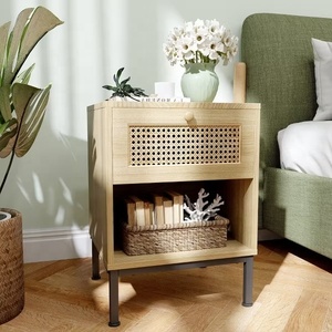 Luxury Wood Bedside <b>Table</b> With Dual Drawers Elegant Handles Spacious Storage Modern Design Perfect For Bedroom Decor - Product Image 6