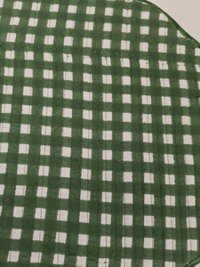 แผ่นรองจานผ้าฝ้ายสีเขียวอ่อนลายดอกไม้แบบควิลท์บาง  แบบกลับด้านได้ ทันสมัย ปรับแต่งได้ ซักเครื่องได้ - Product Image 6