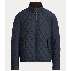 Veste matelassée en duvet pour homme, bleu marine, personnalisée par le fabricant, col montant, chaude, décontractée, pour l'hiver - Product Image 1