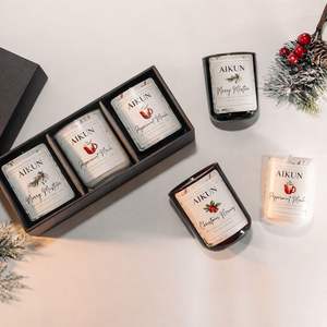 AIKUN Premium Scented <b>Candle</b> with Wolfberry & Tarocco Blood Orange Glass Jar Natural Wax <b>Candle</b> for OEM Buyers - Product Image 3