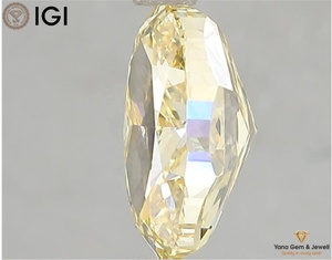 Bague solitaire spéciale avec diamant ovale de 3,01 carats, certifié IGI, clarté VS2, jaune vif fantaisie, cultivé en laboratoire par CVD - Product Image 5