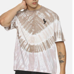 เสื้อยืดสตรีทแวร์ลำลอง ผ้าฝ้าย 100% ลายมัดย้อม ผ้าฟลีซกันเป็นขุย คุณภาพพรีเมียม ทรงไหล่ตก ใส่ได้ทั้งชายและหญิง - Product Image 1