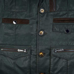 Gilet en Coton Ciré Personnalisé avec Logo OEM pour Homme, Multi-Poches, Respirant, Automne-Hiver, Vêtement Décontracté, Marque Privée - Product Image 6