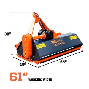 Trincia laterale da 60 pollici con spostamento laterale per trattori da 30-60 CV, attacco a 3 punti, albero di trasmissione PTO, manuale, usata per l'agricoltura TMG TFMS60 - Product Image 2