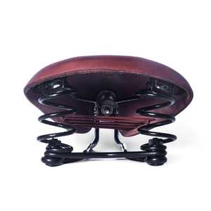 Retro Brown M.A Leathers B17 <b>Bicycle</b> Saddle Leather Seat Copper Stud Design Dual Spring Support Steel <b>Frame</b> MTB Road Bike Padded - Product Image 3