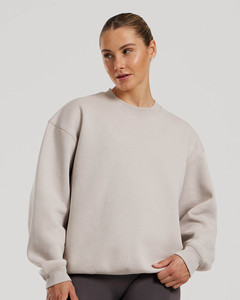 Wholesale Cropped Crew Neck Women's Sweatshirt Drop Shoulder Ribbed Cuffs & Hem Custom Logo Women's <b>Workout</b> <b>Hoodies</b> & Sweatshirt - Product Image 1