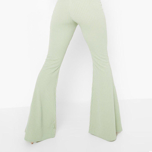 Pantalon large pour femme style hip-hop, taille élastique, devant plat, logo brodé personnalisable – Meilleure vente - Product Image 4