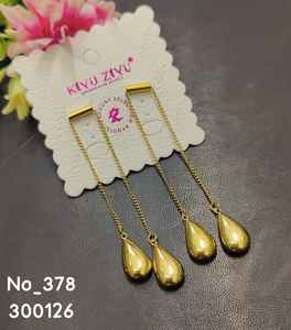 ต่างหูแบบติดหูทรงเชือกขอบสแตนเลสชุบทอง ดีไซน์หรูหราทันสมัย ทำด้วยมือ พร้อมกล่องของขวัญ - Product Image 6