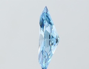 เพชรเม็ดเดี่ยวสีน้ำเงินสดใส น้ำหนัก 0.61 กะรัต เจียระไนทรงมาร์คีส์ คุณภาพ VS1 เพาะเลี้ยงในห้องปฏิบัติการ ได้รับการรับรองจาก IGI  ขัดเงาอย่างดีเยี่ยม สมมาตรสวยงาม เพชรหลวมสีน้ำเงิน - Product Image 6