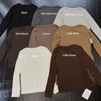 Chemise basique à col rond unie de style coréen pour femmes, design de style Old Money, nouvelle collection, douce, pour le quotidien ou les occasions décontractées