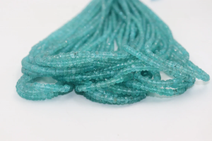 Perles Rondelle à Facettes en Apatite Ciel de 18 Pouces de Qualité AAA 3.5-5mm Pierre Naturelle - Product Image 2