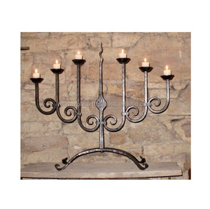 Porte-bougie décoratif en fer forgé fait main, design moderne et luxueux, couleur personnalisable pour la décoration de la maison, centre de table de mariage - Product Image 4