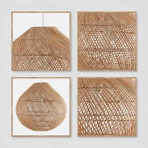 Coastal Style Bulk Order Natural Rattan Lampshade Handmade Sustainable Woven Pendant <b>Light</b> for Restaurant and Home Decor - Product Image 5