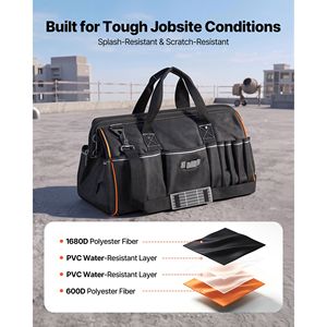 Borsa Portautensili Portatile da 20 Pollici con 33 Tasche, Tracolla Regolabile e Maniglie - Product Image 4