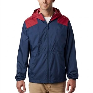 Men Color Block Hooded Windbreaker <b>Jacket</b> <b>Lightweight</b> Full Zip Waterproof Casual Outdoor <b>Running</b> Sports <b>Jacket</b> Custom OEM ODM - Product Image 3