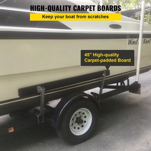 2 Piezas de Guías de Remolque para Barcos de Acero Inoxidable con Tablas Acolchadas y Piezas de Montaje Incluidas para Remolques de Barcos y Embarcaciones - Product Image 6