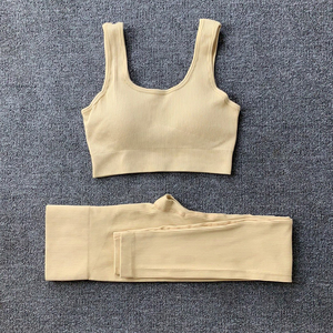 <b>Yoga</b> Outfits for Women 2 Piece <b>Set</b> Workout High Waist Athletic Seamless Leggings and Sports Bra <b>Set</b> Gym Clothes <b>yoga</b> <b>sets</b> - Product Image 4