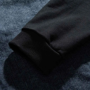 <b>Men's</b> Casual Hooded <b>Fleece</b> <b>Jacket</b> Light Washed Polyester/Cotton <b>Lined</b> Regular Fit Solid Color Non-Stretch Fabric Eco-Friendly - Product Image 4