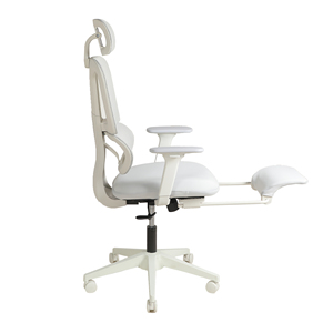 Chaise de bureau ergonomique confortable avec repose-pieds, dossier haut, soutien lombaire dynamique, appuie-tête 2D réglable, pour bureau à domicile - Product Image 5
