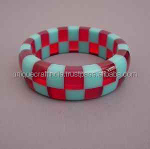 Collection de bracelets élégants en résine | | Bracelets artisanaux uniques aux couleurs vives pour les styles à la mode - Product Image 6