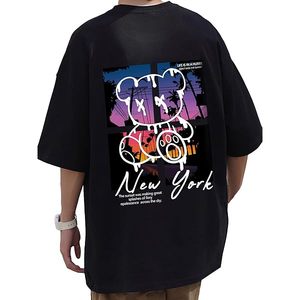 เสื้อยืดโอเวอร์ไซส์ผู้ชาย ผ้าฝ้าย สตรีทแวร์ คุณภาพพรีเมียม ลายกราฟิก พิมพ์ลายลำลอง - Product Image 1