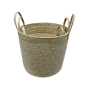 Macetas y Cestas de Almacenamiento Multifuncionales Hechas a Mano con Tela Tejida Ecológica, Floreros Plegables - Product Image 1