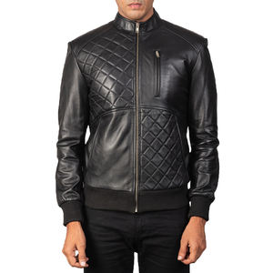Chaqueta de Motociclista para Hombre, Negra, Acolchada, de Cuero PU, Impermeable, Resistente al Viento, Elegante, Ajustada, Estilo Urbano - Product Image 4