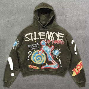 Sudadera con Capucha de Algodón Grueso al por Mayor, con Logotipo Bordado Personalizado, Sudadera con Capucha Extra Grande para Hombre y Mujer, Ropa de Moda - Product Image 5
