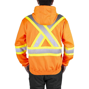 Chaqueta de trabajo de alta visibilidad para construcción, abrigo cálido de invierno, sudadera reflectante de seguridad, transpirable, chaqueta de trabajo de alta visibilidad para hombre. - Product Image 3