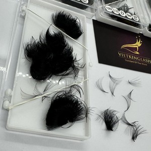 Extensions de cils pré-fabriquées en gros Vietkinglash 10D-20D, douces, naturelles, longues, courbures CC/DD/M/LD, en cheveux synthétiques, service OEM - Product Image 5