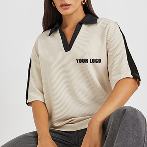 เสื้อยืดสตรีทแวร์สั่งทำขายส่ง ทรงโอเวอร์ไซส์ คอกลม พิมพ์ลาย ปักลาย ซันเฟด ทรงสลิม เซ็กซี่ สำหรับฤดูร้อน - Product Image 1