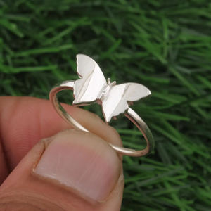 Anillo de Mariposa de Último Diseño, Plata de Ley 925, Joyería Bohemia Apilable, Regalo de Aniversario o Compromiso para Mujer - Product Image 6
