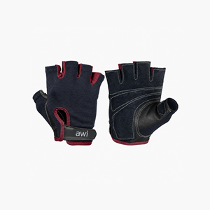 Gants de fitness unisexes demi-doigts en cuir respirant avec support de poignet auto-agrippant pour la musculation et l'entraînement en salle de sport - Product Image 1