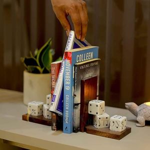 Handcrafted Bamboo <b>Elephant</b> Bookends Eco-Friendly Coastal Design Decorative Book Holder Home Office Library Bookshelf <b>Decor</b> - Product Image 3
