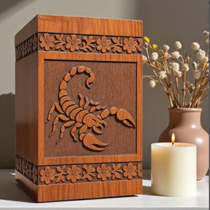 Handcrafted Wood Urn <b>Box</b> with Snake Carving | Personalized Memorial <b>Keepsake</b> urn Memorial <b>Keepsake</b> by AYAANS - Product Image 2