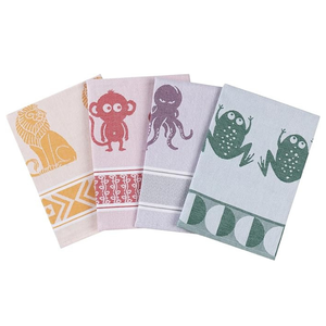 Serviettes de cuisine compressées 100% coton tissé, séchage rapide, motif à carreaux, 45x45cm, noir et rouge, vente en gros, OEM, ODM - Product Image 3