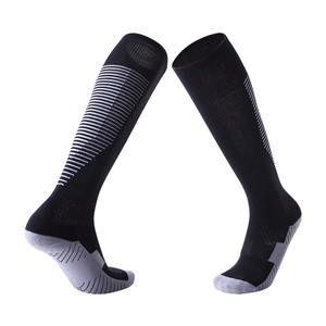 Chaussettes de sport en coton 100% pour hommes, à rayures, avec logo brodé personnalisé, respirantes, hiver, fond élastique, confortables - Product Image 2